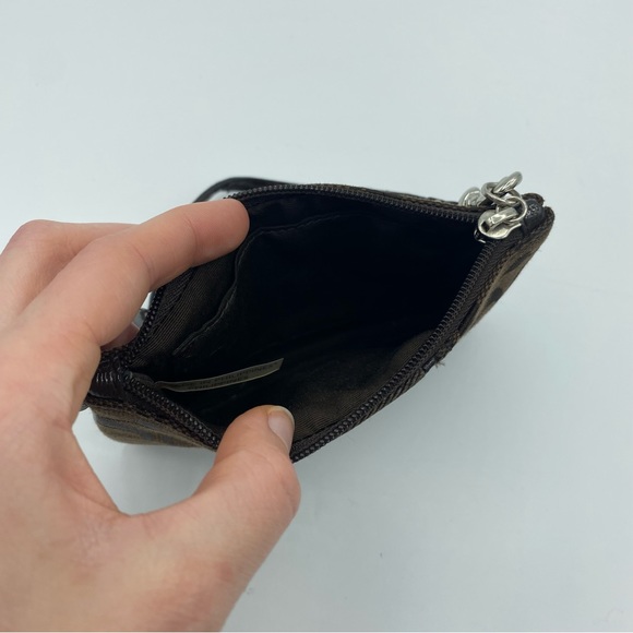 Coach Brown Wristlet Purse Clutch Wallet Bag - Picture 6 of 9